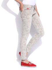 Superdry Women Grey Printed Standard Skinny Fit Jeans