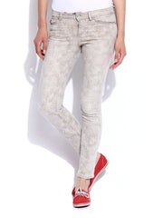 Superdry Women Grey Printed Standard Skinny Fit Jeans