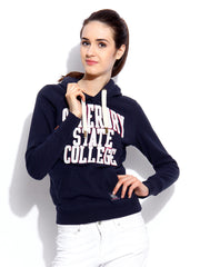 Superdry Women Navy Blue Core Applique Hood Sweatshirt