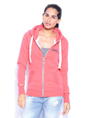 Superdry Women Pink Orange Label Hooded Sweatshirt