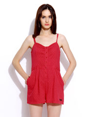 Superdry Women Red Swiss Lotus Playsuit