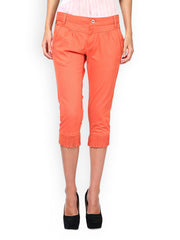 Taanz Women Orange Cropped Trousers