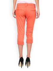Taanz Women Orange Cropped Trousers