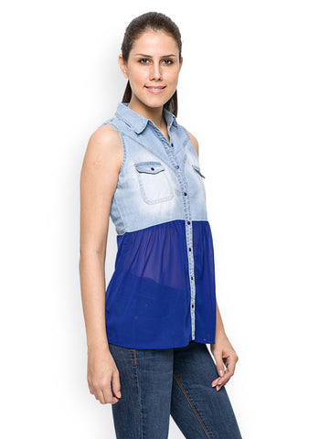 Tarama Women Blue Shirt