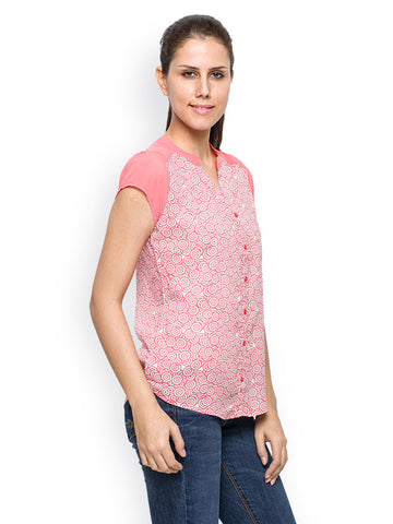 Tarama Women Pink Printed Shirt