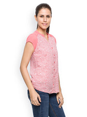 Tarama Women Pink Printed Shirt