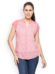 Tarama Women Pink Printed Shirt
