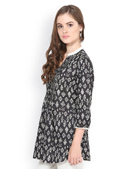 Taurus Women Black Printed Kurti