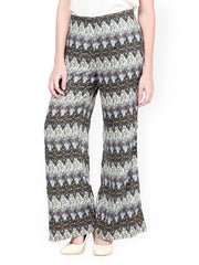 Taurus Women Grey Printed Palazzo Trousers