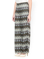 Taurus Women Grey Printed Palazzo Trousers