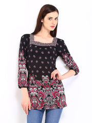 The Collection Women Black Printed Tunic