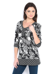 The Collection by Debenhams Women Black &amp; White Printed Tunic