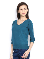 The Collection by Debenhams Women Teal Blue Top