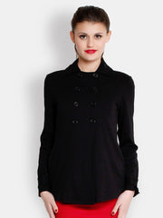 The Gud Look Women Black Jacket