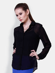 The Gud Look Women Black Shirt
