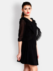 The Gud Look Women Black Shrug