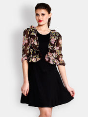 The Gud Look Women Brown Printed Shrug