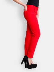 The Gud Look Women Red Slim Fit Jeans