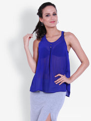 The Gud Look Women Royal Blue Top