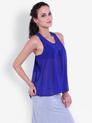 The Gud Look Women Royal Blue Top