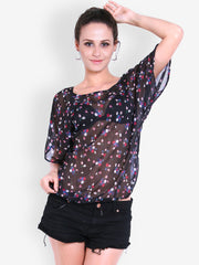 The Gud Look Women Black Printed Top