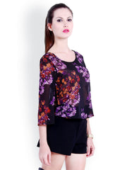 The Gud Look Women Black Printed Top