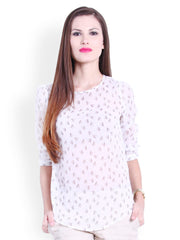 The Gud Look Women White Printed Top
