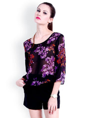 The Gud Look Women Black Printed Top