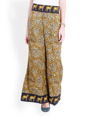 The Gud Look Women Brown Leopard Print Palazzo Pants