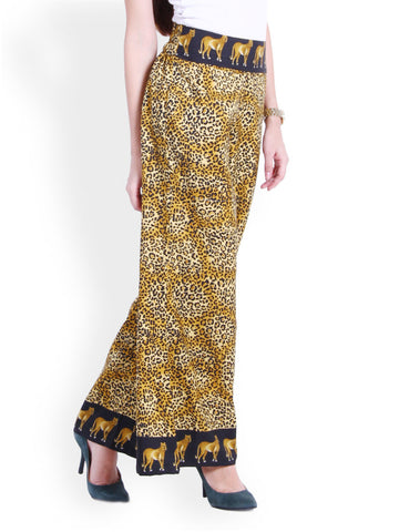 The Gud Look Women Brown Leopard Print Palazzo Pants