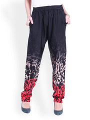 The Gud Look Women Black Printed Trousers
