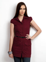 The Vanca Women Maroon Tunic