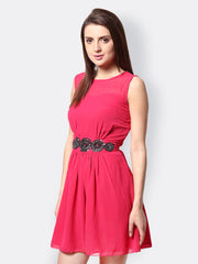 The Vanca Pink Fit &amp; Flare Dress