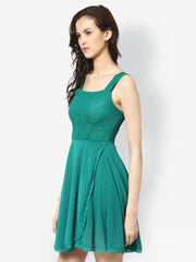 The Vanca Green Fit &amp; Flare Dress