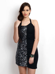 The Vanca Black Sequined Dress