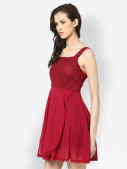 The Vanca Magenta Fit &amp; Flare Dress
