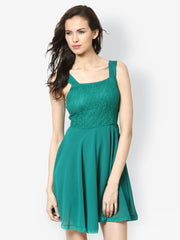 The Vanca Green Fit &amp; Flare Dress