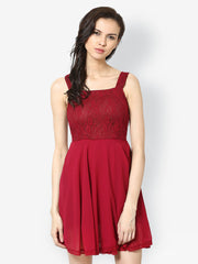 The Vanca Magenta Fit &amp; Flare Dress