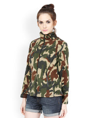 The Vanca Women Multicoloured Printed Fleece Jacket