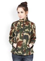 The Vanca Women Multicoloured Printed Fleece Jacket