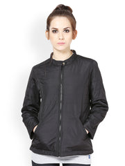 The Vanca Women Black Padded Jacket