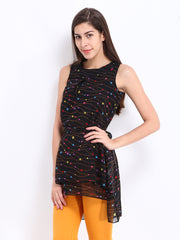 Tokyo Talkies Women Black Printed Tunic