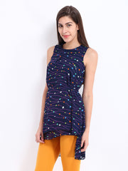 Tokyo Talkies Women Navy Printed Tunic