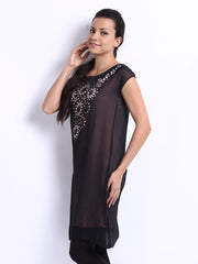 Tokyo Talkies Women Black Tunic