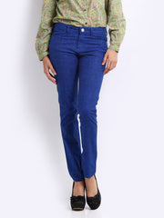 Tokyo Talkies Women Blue Printed Veronica Slim Fit Jeans
