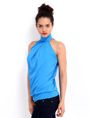 Tokyo Talkies Women Blue Top
