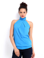 Tokyo Talkies Women Blue Top