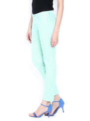 Tokyo Talkies Women Mint Green Slim Fit Ankle Length Jeans