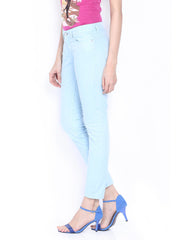 Tokyo Talkies Women Light Blue Slim Fit Ankle Length Jeans