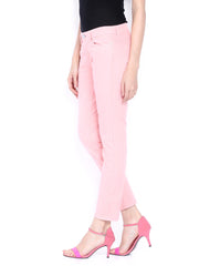 Tokyo Talkies Women Peach Coloured Slim Fit Ankle Length Jeans